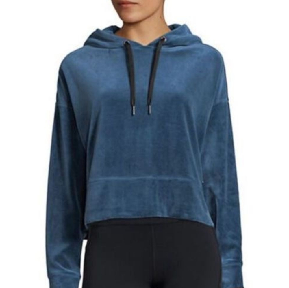 Calvin Klein performance cropped velour hoodie